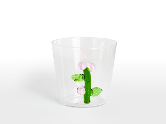 VASO CORTO PINK FLOWER