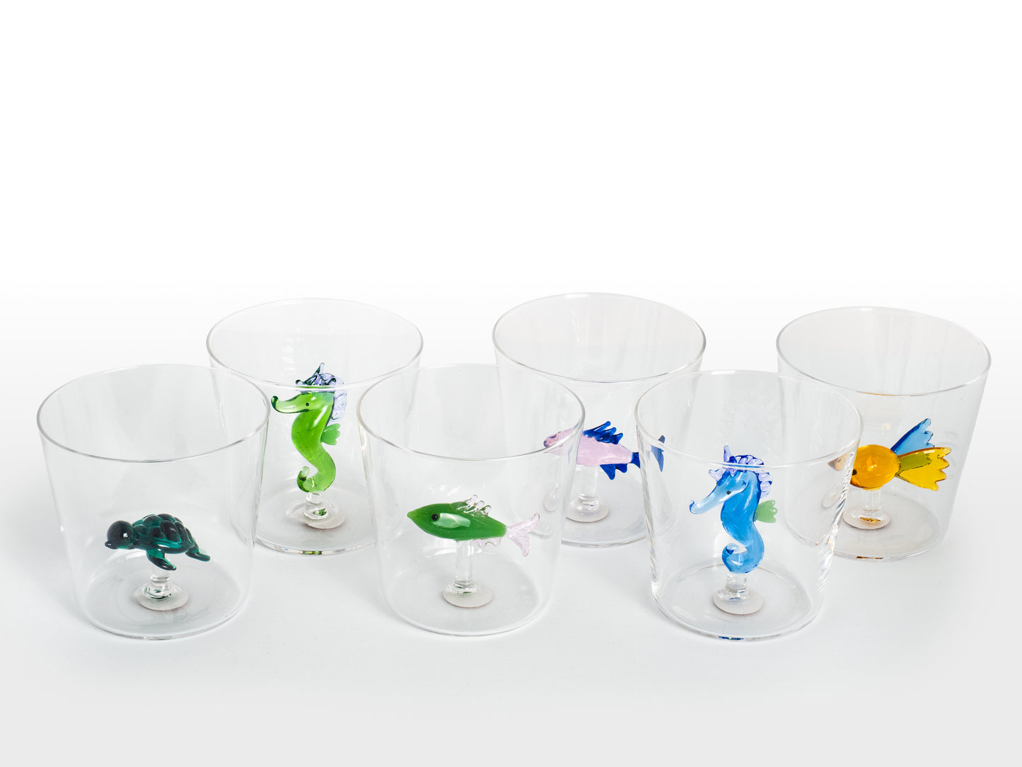 VASOS CORTOS JARDIN MARINO (SET X6)