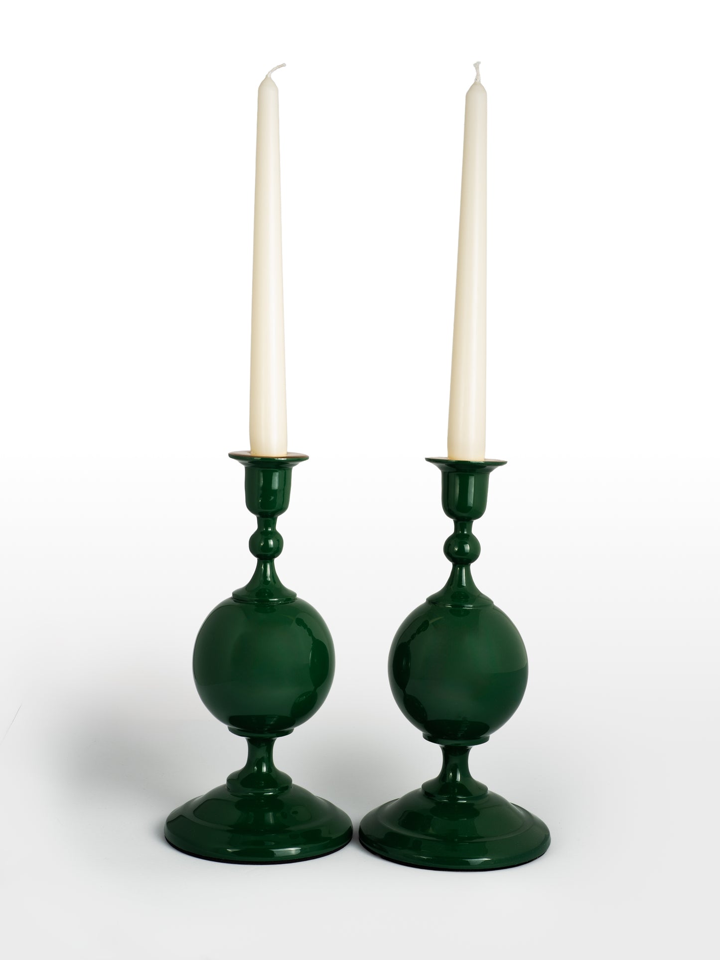 CANDELABRO - METAL SPHERE SMALL GREEN 24 CM (SET X2)