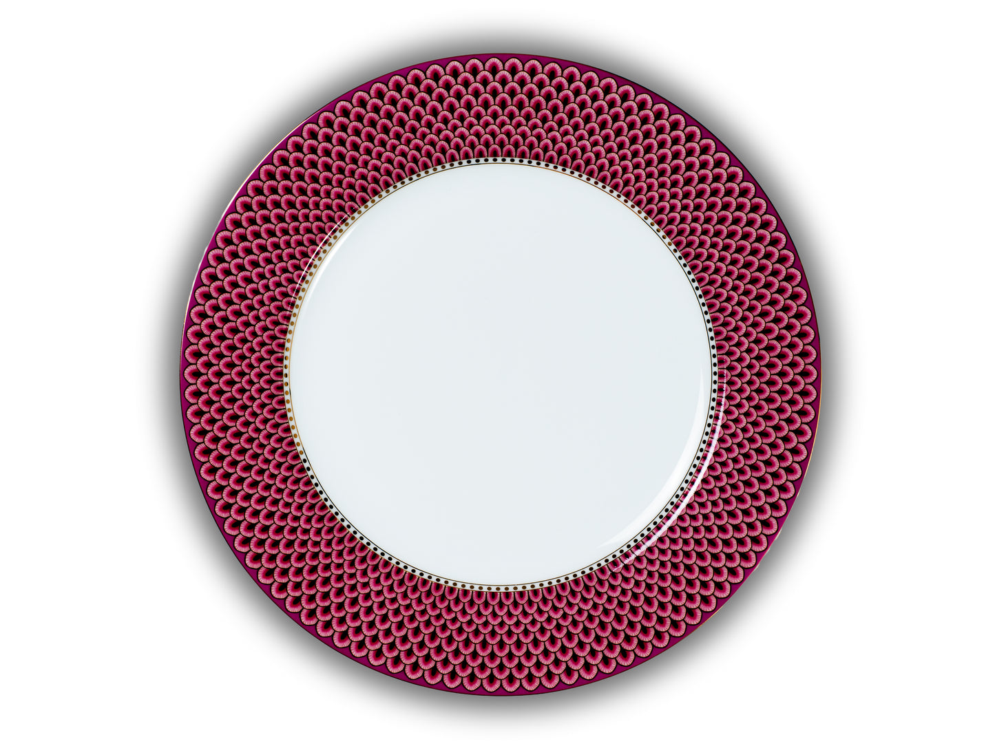 PLATO FLOWER FESTIVAL SCALLOP DARK PINK 26.5cm (SET X6)