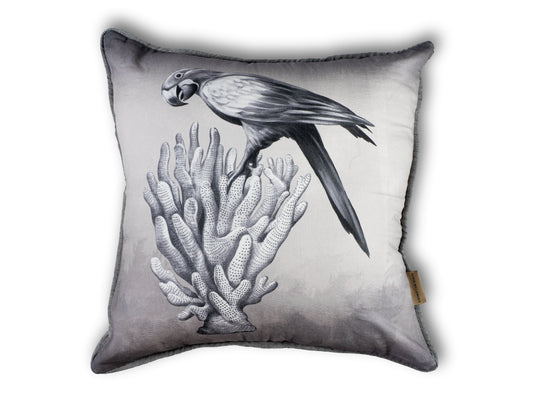 ALMOHADÓN THE ROOM - LORO B&W