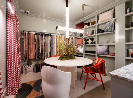 MESA COMEDOR REDONDA CALIZA ALBA