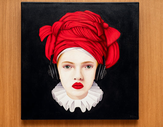 CUADRO "NIÑA CON TURBANTE ROJO" (BIANCA TESSORE)