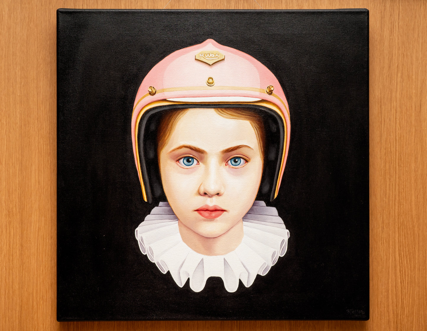 CUADRO "NIÑA CON CASCO" (BIANCA TESSORE)