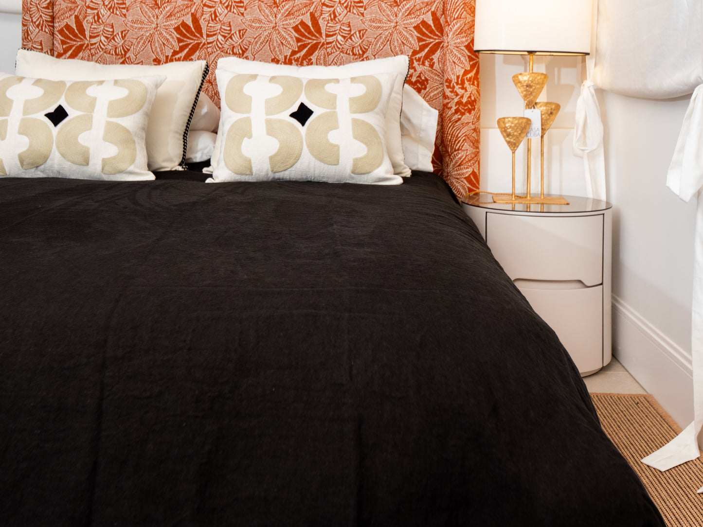 FUNDA NORDICA LINO NEGRO (240X220)