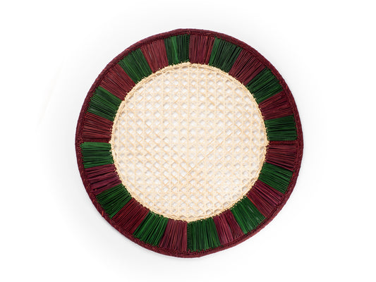 INDIVIDUAL TWIST (VERDE OSCURO/BURDEOS) (PACK X8)