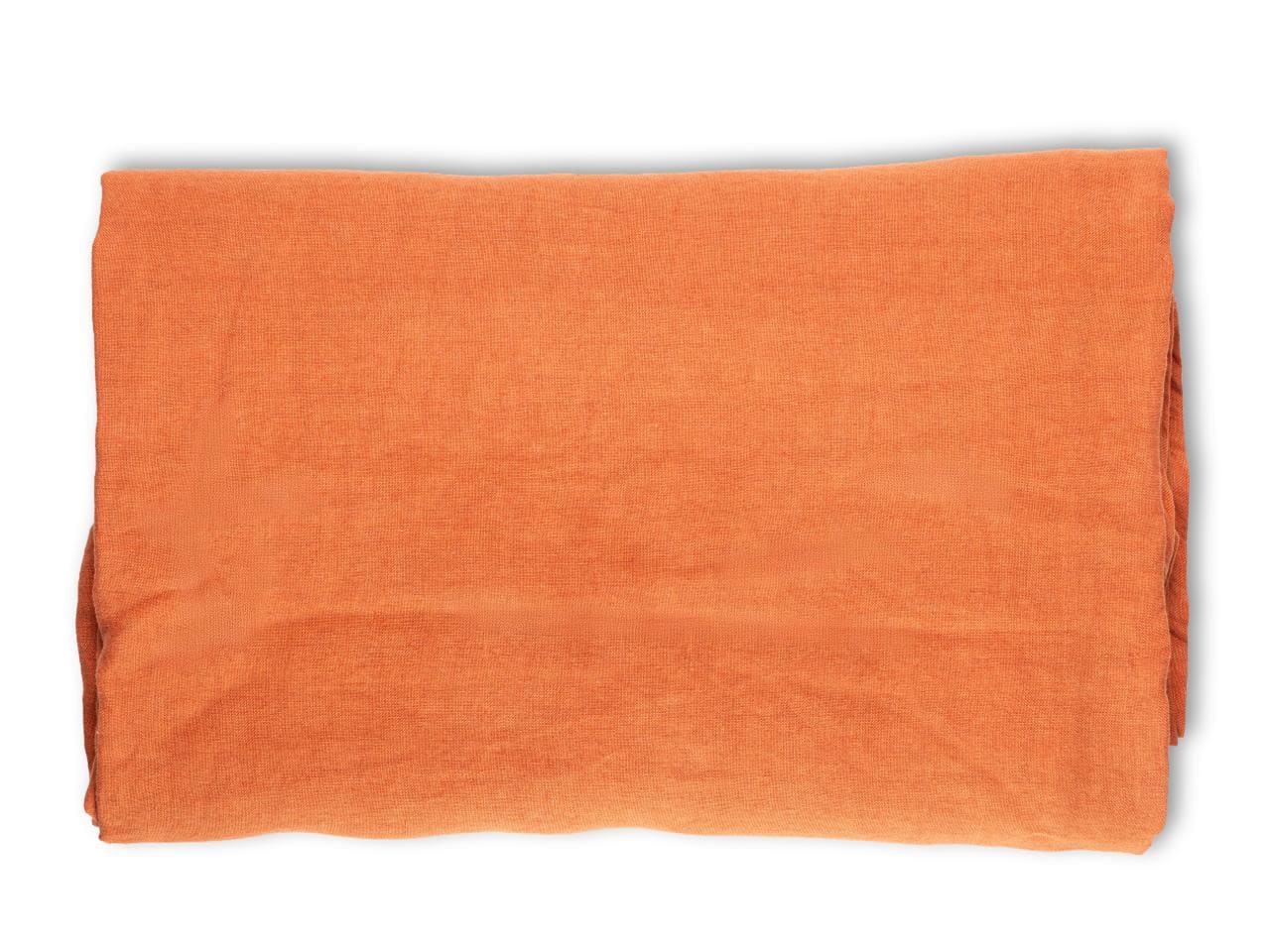 MANTEL LINO LAVADO NARANJA OSCURO (160X250)