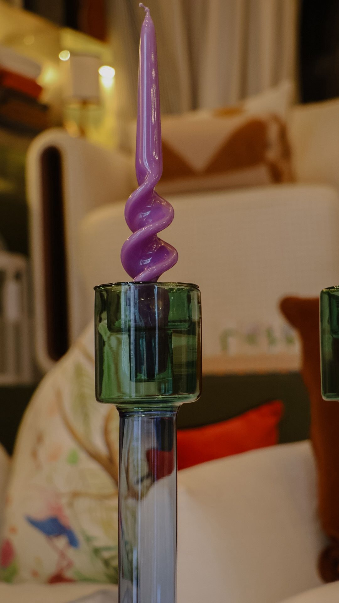 CANDELABRO BOLE VERDE/JADE (PACK X1)