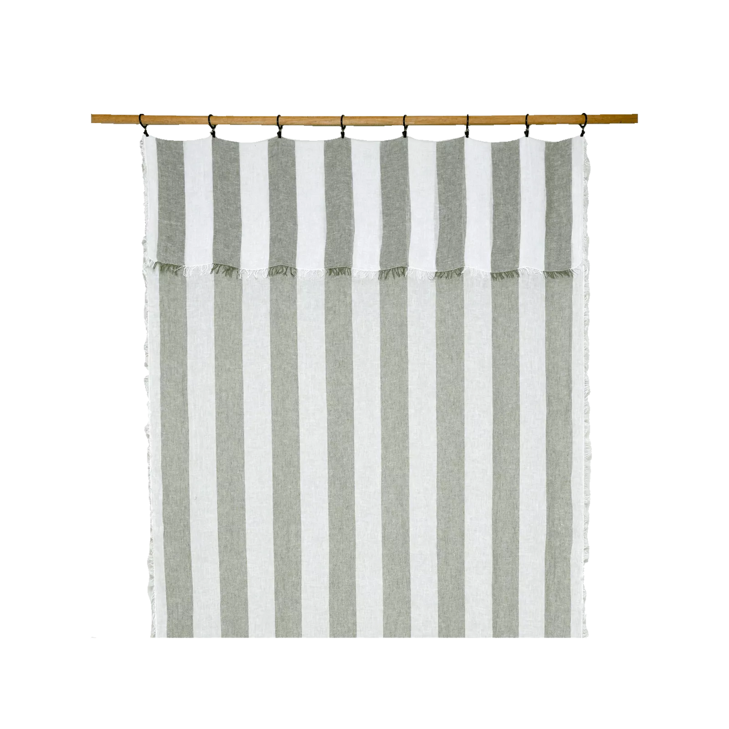 CORTINAS TURIN KAKI (130X300) + PACK 10 ANILLAS CON CLIP