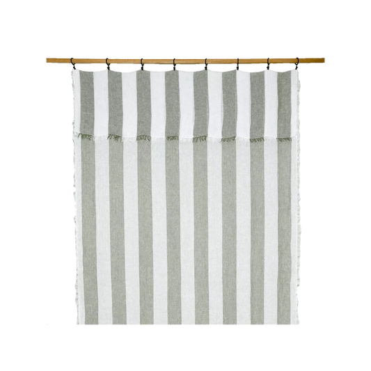 CORTINAS TURIN KAKI (130X300) + PACK 10 ANILLAS CON CLIP