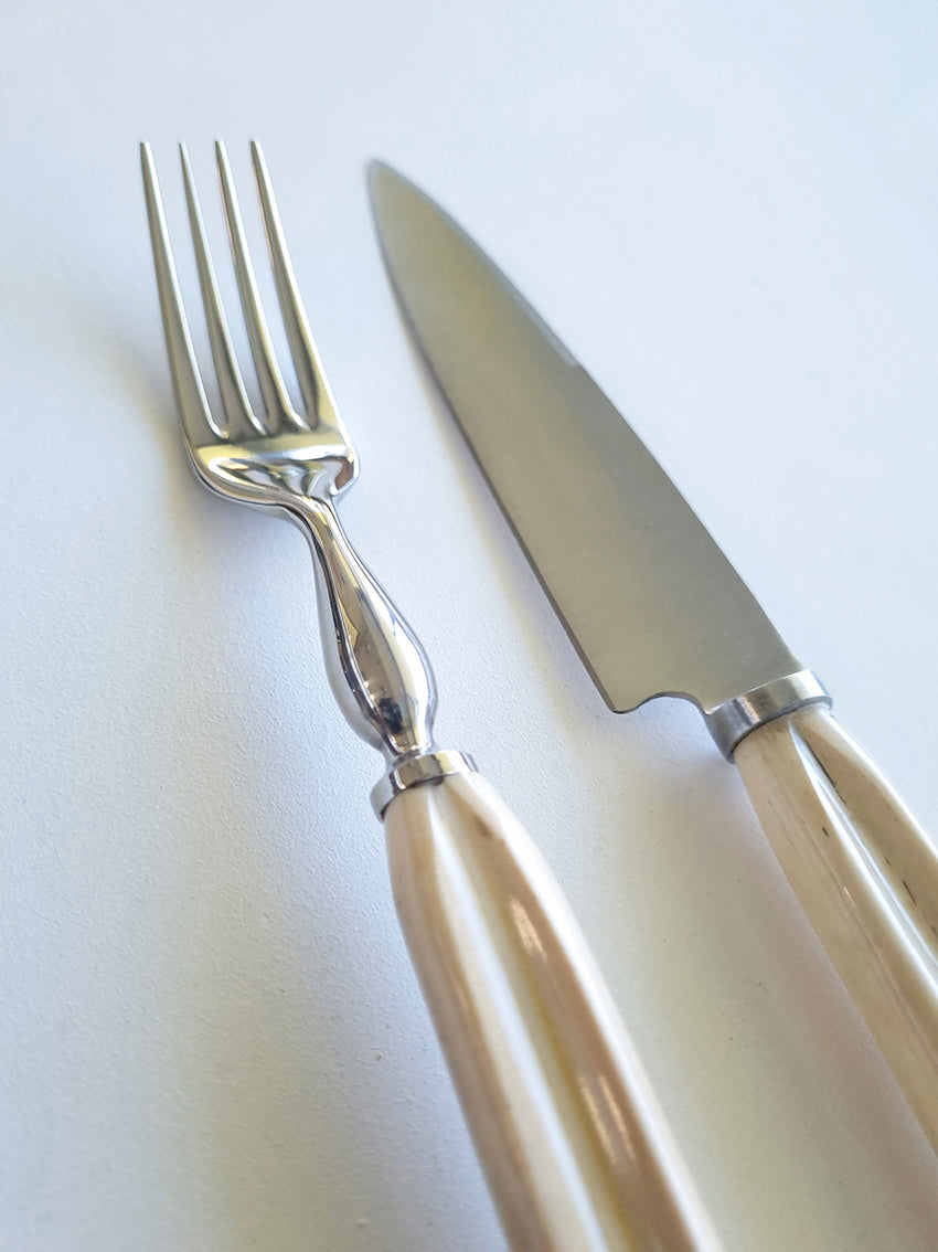 CUBIERTOS ÑANDÚ SET X12 (6 TENEDORES Y 6 CUCHILLOS)